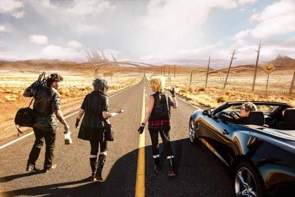 Косплей Final Fantasy штурмует дорогу Косплей Final Fantasy штурмует дорогу