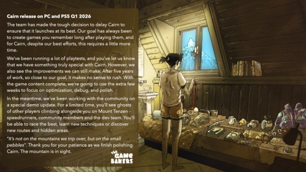 Симулятор скалолаза Cairn переехал на первый квартал 2026-го Симулятор скалолаза Cairn переехал на первый квартал 2026-го