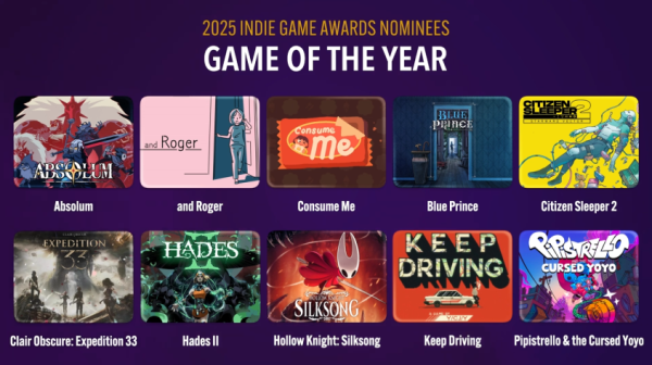 Expedition 33, Hades II и Silksong поборются за звание «Игры года» на The Indie Game Awards 2025 Expedition 33, Hades II и Silksong поборются за звание «Игры года» на The Indie Game Awards 2025