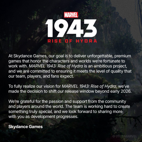 Выход Marvel 1943: Rise of Hydra перенесли на неопределённый срок Выход Marvel 1943: Rise of Hydra перенесли на неопределённый срок