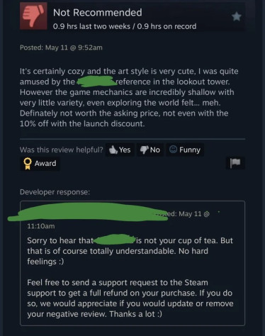 Авторы Outbound извинились перед геймерами после просьбы удалить отзыв в Steam