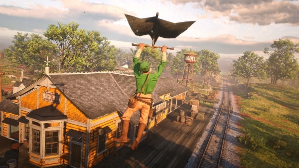 Red Dead Redemption 2 появилась опция передвигаться по воздуху