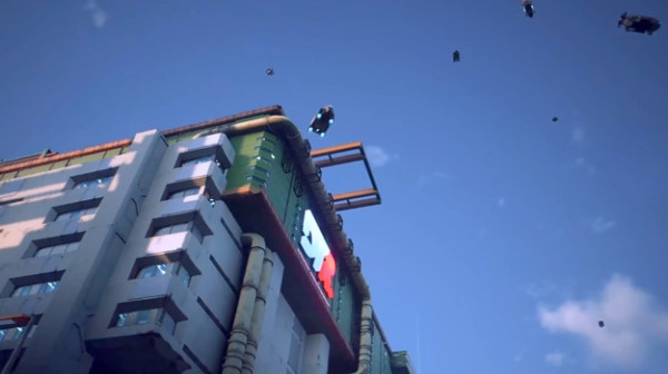 Cyberpunk 2077 в небе множество летающих машин показали