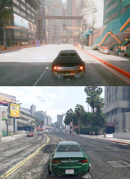 Cyberpunk 2077 вождение в стиле GTA 5 появилось в игре