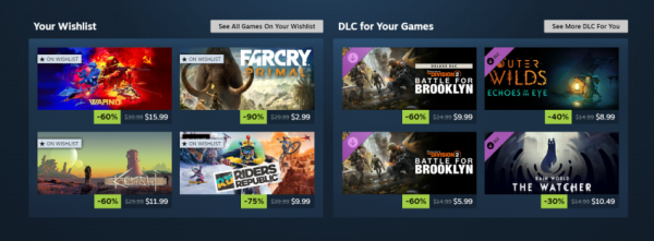 Valve обновила главную страницу магазина Steam