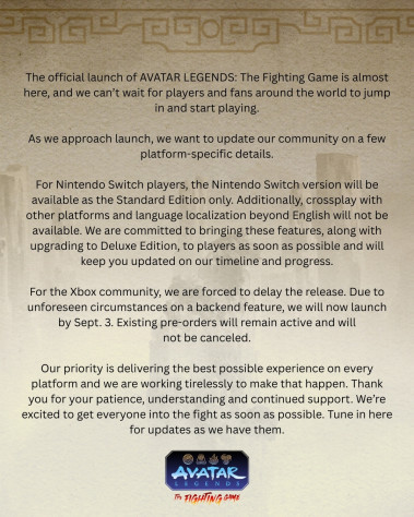Файтинг Avatar Legends: смешанные отзывы в Steam и перенос релиза на Xbox Series
