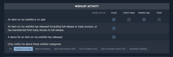 Valve улучшила вишлисты и упростила покупку подарков в Steam