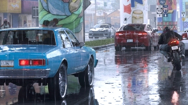GTA 6 стекающие капли дождя на кузове автомобиля показали