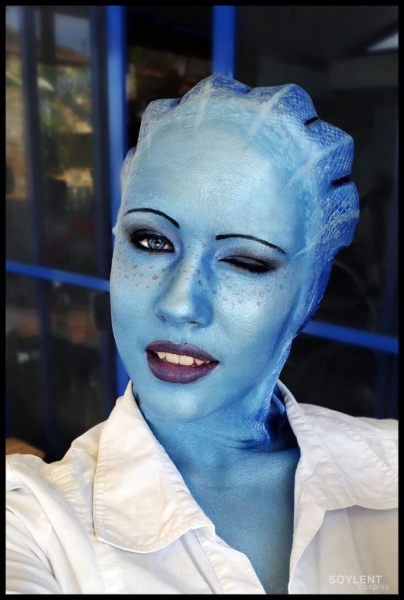 Косплей гуманоида Азари из Mass Effect Косплей гуманоида Азари из Mass Effect