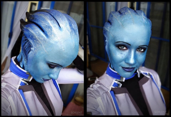 Косплей гуманоида Азари из Mass Effect Косплей гуманоида Азари из Mass Effect